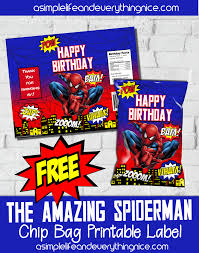 There is no design on the template. Free Spiderman Chip Bag Printable A Simple Life And Everything Nice