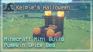 Surface duo is on salefor over 50% off! Kelpie S Halloween Pumpkin Spice Bed Minecraft Mini Build Easy Cott Minecraft Tutorial Minecraft Bedding Minecraft Creations