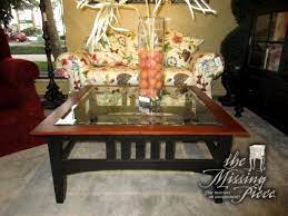 Ethan allen coffee tables 507690 collection of interior design and decorating ideas on the littlefishphilly.com. Ethan Allen Transitional Style Glass Top Coffee Table With Dark Trim On Black Base Measures 38 Square X 17 High G Glass Top Coffee Table Dark Trim Wood Glass