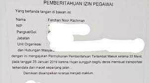 Pada contoh kali ini contohsuratindonesia.com memberikan contoh surat izin tidak masuk kerja karena sakit. Jadi Viral 4 Alasan Izin Telat Dan Tak Masuk Kerja Ini Nyeleneh Banget Citizen6 Liputan6 Com