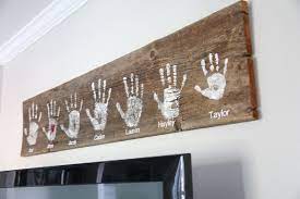 Mother S Day Gift Handprint Art Handmade Home Diy Home Decor Handmade Home Decor