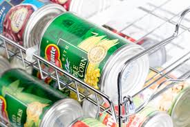 Maybe you would like to learn more about one of these? Stackable Can Rack Organizer Storage For 36 Cans Great For The Pantry Shelf Kitchen Cabinet Or Counter Top Stack Another Set On Top To Double Your Storage Capacity Chrome Finish Buy Online