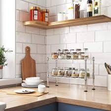 100 products in kitchen shelves & storage. 2 Tier Freestanding Jar Rack Songmics Spice Rack Kitchen Organizer Holder Ulgr22sv Metal Shelf Kitchen Dining Home Scafutbol Es