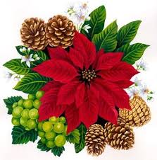 Poinsettia 2 By Elena Vladykina Christmas Flowers Christmas Clipart Christmas Decoupage