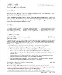manufacturing resume samples resume