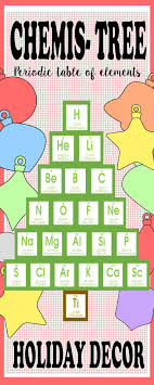Christmas Chemistry Periodic Table Of Elements Holiday Science Decor Teacher Signs Christmas Science Holiday Science