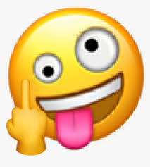 emoji Crazy Tounge Out Middle Finger Emoji 🤪🖕 #freetoedit - Iphone Emojis  Transparent Background, HD Png Download - kindpng