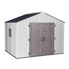 Get this brand new 10x16 lofted storage building for the price of a used one!! Stronghold 10 Ft X 8 Ft Resin Storage Shed 157479 At The Home Depot Resin Storage Storage Shed Shed Storage