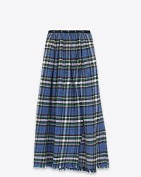 R13 Kilt Skirt - Blue/Green Plaid