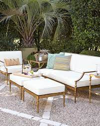 Neiman Marcus Sophia Outdoor Sofa Chair Ottoman Outdoor Dining Furniture Metal Outdoor Furniture Outdoor Sofa