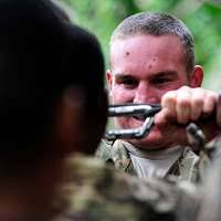 U.S. Marine Lance Cpl. Malik Gross with the Provost