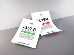 Magazine mockup featuring a woman reading in the office. Free Download A5 Flyer Mockup Free