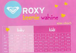 Roxy Kids Size Chart Size Chart For Kids Roxy Kids Sewing For Kids