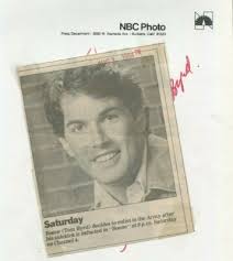 Tom Byrd "Boone" NBC 1984 VG press photo P1W