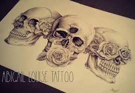 The hear no evil, see no evil, and speak no evil tattoos are often referred to as wise monkeys or the mystic apes. Hear No See No Speak No Evil Skulls And Roses Drew As A Present For My Other Half Insta Abigaillouisetattoo Skull Tattoos Tattoos Rose Tattoos