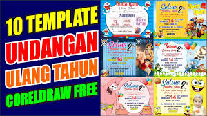 Maybe you would like to learn more about one of these? Template Undangan Ulang Tahun Free Dowload Coreldraw Youtube