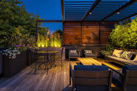 The walls are sleek and contemporary using two three materials. Wrigleyville Lakeview Rooftop Deck And Pergola Reveal Design Chicago