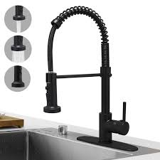 When making a selection below to narrow your results down, each selection made will reload the page to display the desired results. Hoimpro High Arc Matte Black Spring Kitchen Faucet With Pull Down Sprayer Rv Paint Black Kitchen Sink Faucet With Pull Out Sprayer 3 Function Single Handle Laundry Faucet Brass Single Or 3 Hole Buy Online