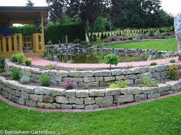 Muschelkalk Mauer Garten Landschaftsbau Gartengestaltung Landschaftsbau