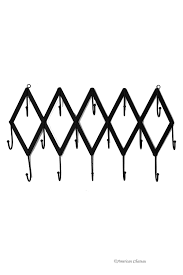 Amazon Com Large 16 Hook Black Iron Accordion Style Wall Mount Hook Rack X2f Coat Hat Hanger Office Products Wall Hat Racks Hat Hanger Wall Hats