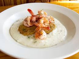 Fried Green Tomatoes And Shrimp With Grits From Marina Variety Store Restaurant Charleston South Caroli Food Network Recipes Delicious Breakfast Recipes Food