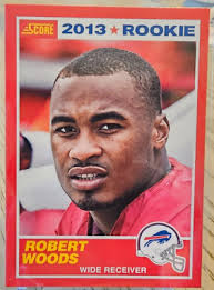 2013 Score Red Parallel +Green Base Robert Woods RCs #3 Buffalo Bills