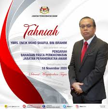 Tertakluk pada peraturan dalam pekeliling perkhidmatan bilangan 4 tahun 2001 atau lebih tepat : Jabatan Perkhidmatan Awam Tahniah Dan Selamat Menjalankan Tugas Kepada Ybrs Encik Mohd Shaiful Bin Ibrahim Pengarah Bahagian Pasca Perkhidmatan Jpa Bahagian Pasca Perkhidmatan Pencen Facebook