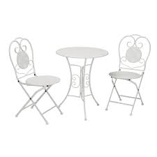 Get 5% in rewards with club o! Cosco Intellifit 3 Piece Metal Outdoor Bistro Set In White 87611wht1e The Home Depot