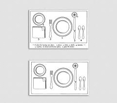 Dinner Table Setting Graphic Table Plate Setting Chart Printable Image High Quality 300dpi Clip Art 4530