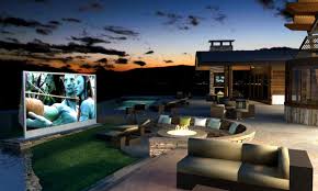 Therefore, you may need to add external speakers when you set up a backyard movie theater. Building The Ultimate Backyard Home Theater Cathey S Audio Visual Entertainment Cave
