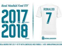 Kali ini saya akan membagikan mockup dan font jersey real madrid 2020 download : 11 Real Madrid 2018 2017 Ideas Sports Fonts Numbers Font Real Madrid