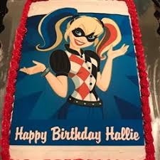 This fantastic looking harley quinn birthday cake was made by day dream cakes for a birthday at the gainesville's hoggetowne medieval faire. Harley Quinn 7 Inch Edible Image Cake Cupcake Toppers Birthday Suicide Squad Cake Toppers Uniforce Home Garden