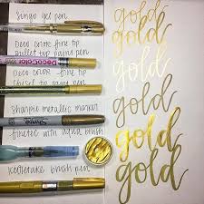 Gold Pen Comparison Gel Pens Gold Pen Hand Lettering