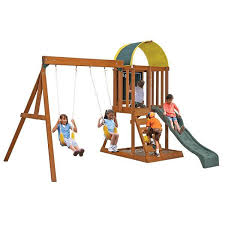 Backyard playsets are a big investment. Kidkraft Ainsley Wooden Swing Set Playset Walmart Com Wooden Swing Set Wooden Swings Swing Set