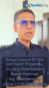 Terkait nasib insentif RT RW dan Kader Posyandu, ini kata Bupati Karimun  Ing. Iskandarsyah 👇🏻