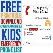Kids Emergency Phone List Printable Freebie Printables Kids Kids Cell Phone Positive Parenting Solutions