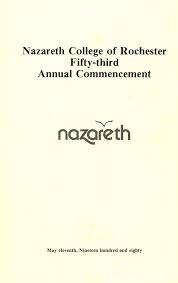 Commencement Program for Nazareth College; 1980