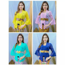 Model kebaya encim polos muslimah Gegayu Shop Kebaya Bali Jadi Brokat Lengan Terompet Size Facebook