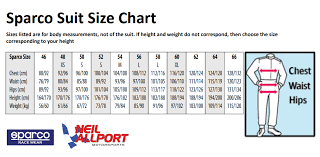 Veritable Sparco Suit Sizing Chart 2019