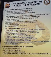 Blog Kita Punya Persyaratan Pembuatan Surat Izin Keramaian
