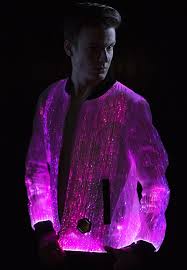 Light Up Prophecy Bomber Jacket Led Fiber Optic Festival And Rave Clothing