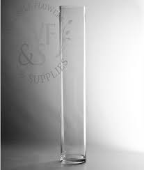 Long stem glass flowers wholesale. 24 X 4 Clear Glass Cylinder Vase Clear Glass Flower Vase Wholesale Flowers And Supplies Glass Cylinder Vases Cylinder Vase Glass Flower Vases