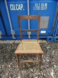 Then wrap it back in place tightly. Vintage Antique Bedroom Dining Chair Solid Wooden Wicker Seat Ebay