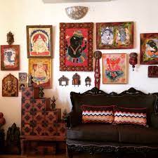 The Ganesh Gallery Wall In The Living Room Traditional Wall Decor Indian Wall Decor Decor