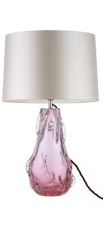 Instyle Decor Com Designer Fuchsia Pink Art Glass Table Lamp 995 Modern Glass Table Lamps Contemporary G Table Lamp Luxury Table Lamp Design Pink Lamp Shade