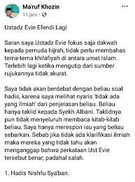 We did not find results for: Kritik Ceramah Ustadz Evie Effendi Kh Ma Ruf Tidak Ada Yang Ilmiah Dari Penjelasannya
