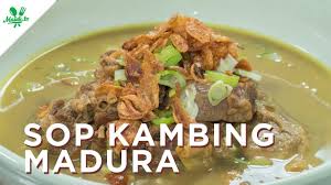 Ayam goreng is an indonesian and malaysian dish consisting of chicken deep fried in oil. Resep Sop Kambing Madura Youtube