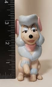 Vintage Oliver & Company Georgette Poodle Finger Puppet Figure Disney 1988 