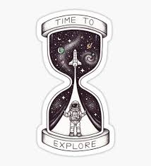 Time To Explore Sticker Hora De Explorar Pegatina Tumblr Stickers Aesthetic Stickers Print Stickers
