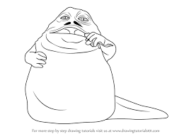 Learn How To Draw Jabba The Hutt From Star Wars Star Wars Step By Step Drawing Tutorials Star Wars Drawings Drawing Stars Easy Drawings